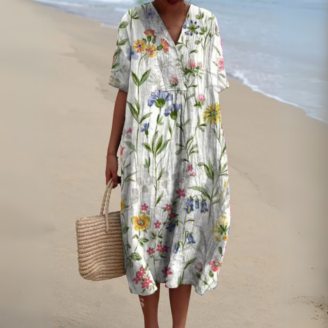 Audrey - Robe Fleurie Élégante