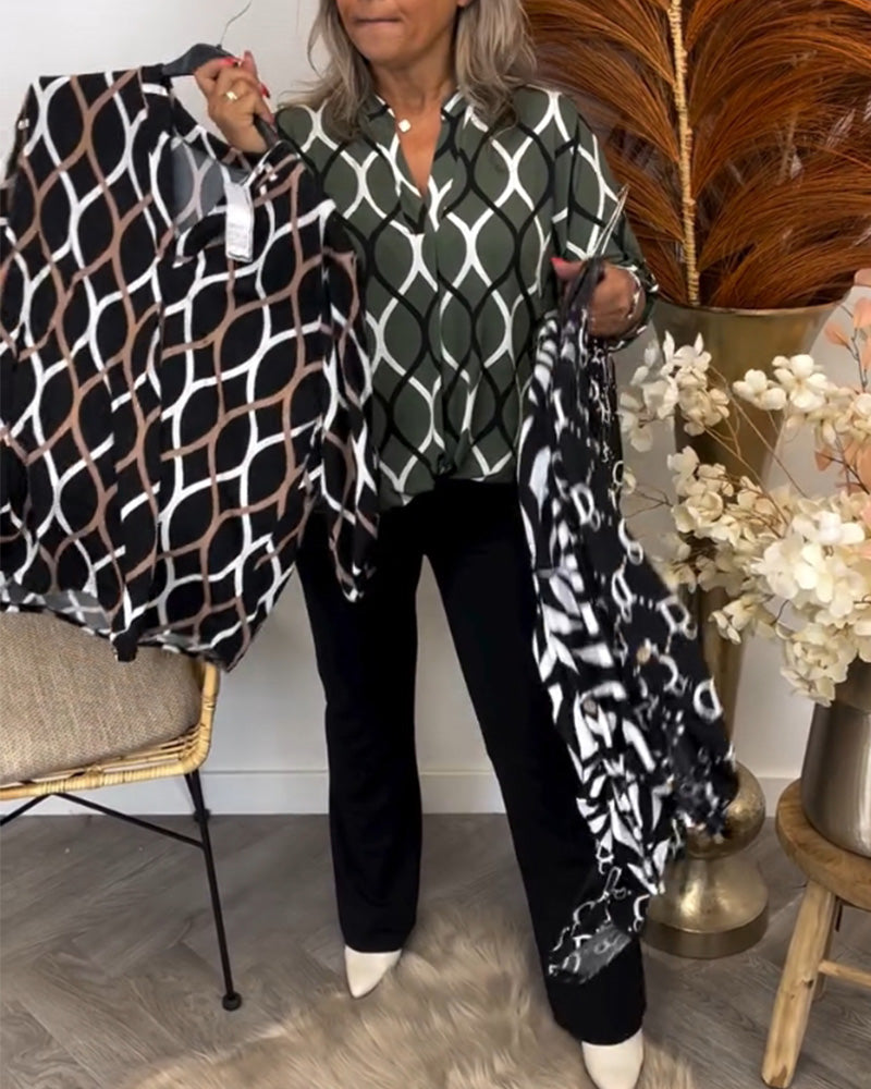 Noor - Blouse avec Imprimé Graphique