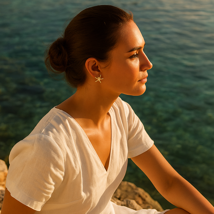 Coralia Élégants Boucles d'Oreilles Stella Marina - Bijoux Uniques pour un Look Coastline Wow