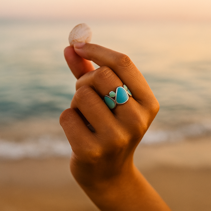 Elenia | Élégantes gouttes d'océan en argent 925 pour un style raffiné