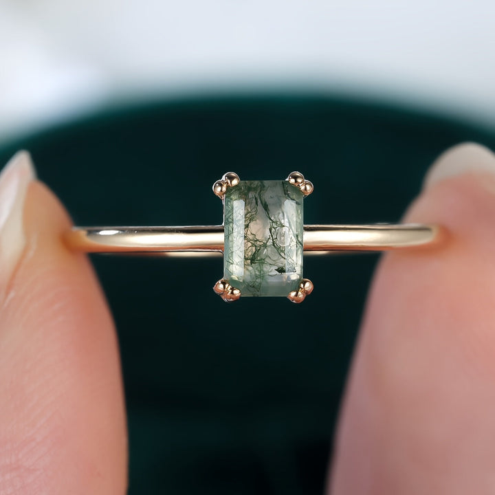 Bague en m³ocaht naturel