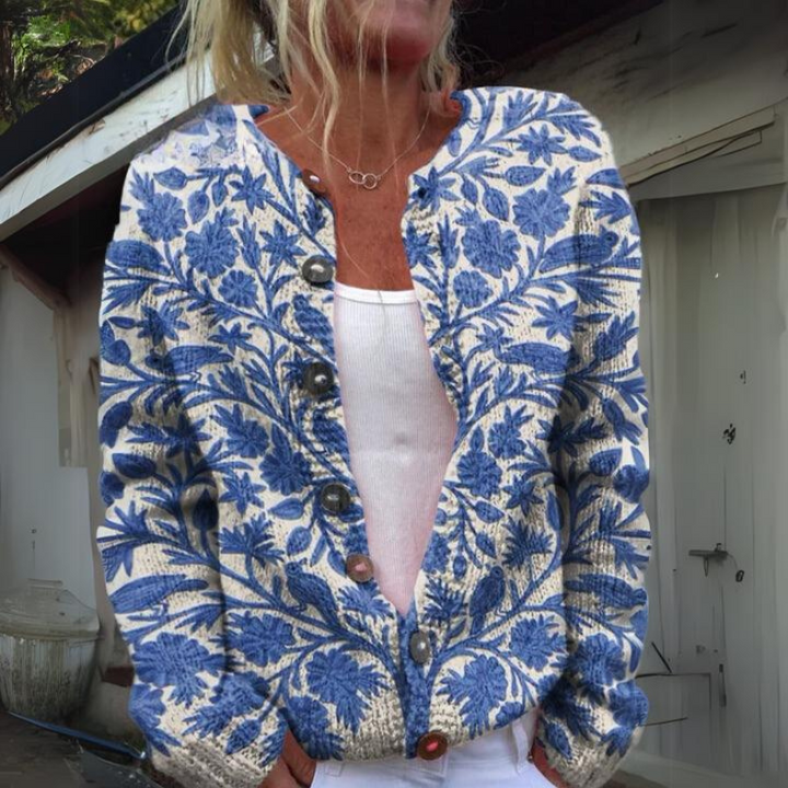 Amelie - Élégant Cardigan Floral