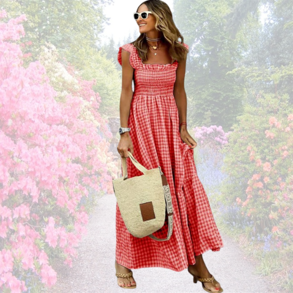 Belle - Robe Maxi Vichy Évasée