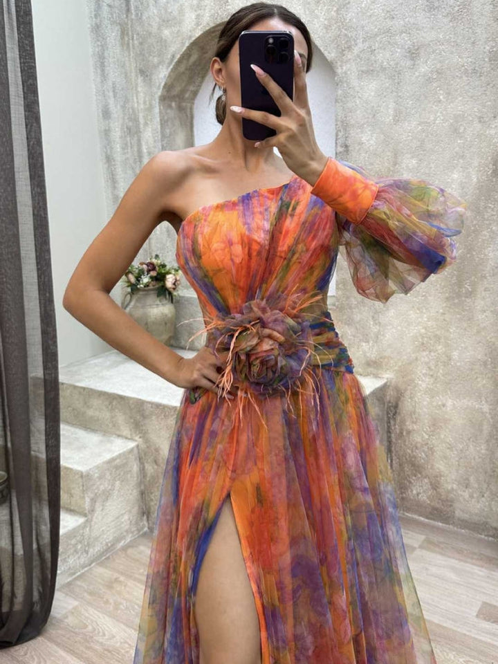 Kayla - Robe Florale Asymétrique