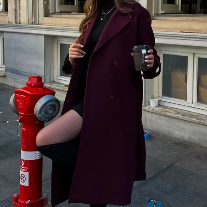 Merone™ – Manteau Classique Élégant Bordeaux