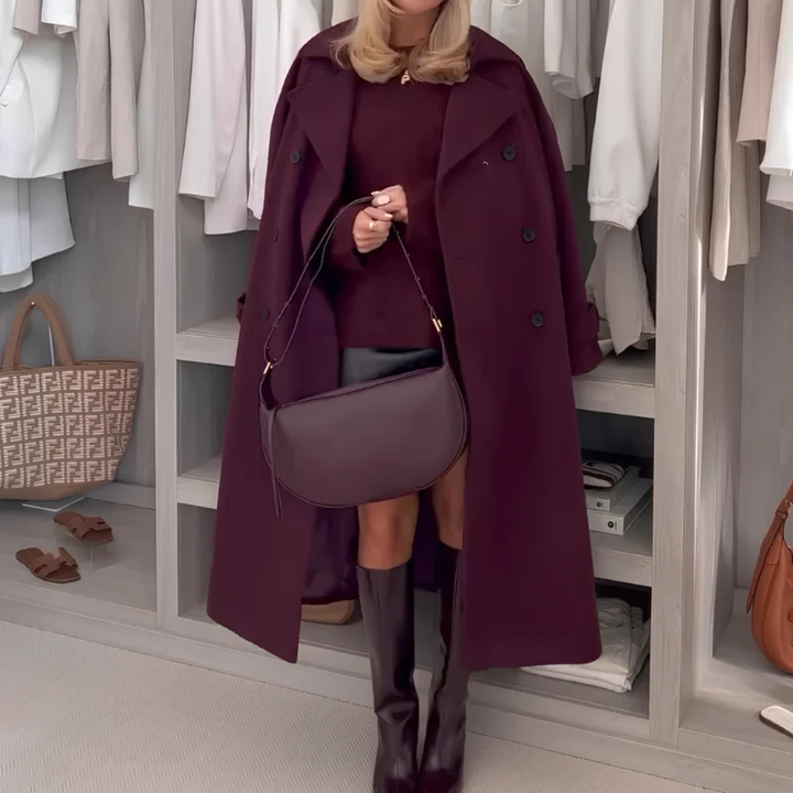 Merone™ – Manteau Classique Élégant Bordeaux