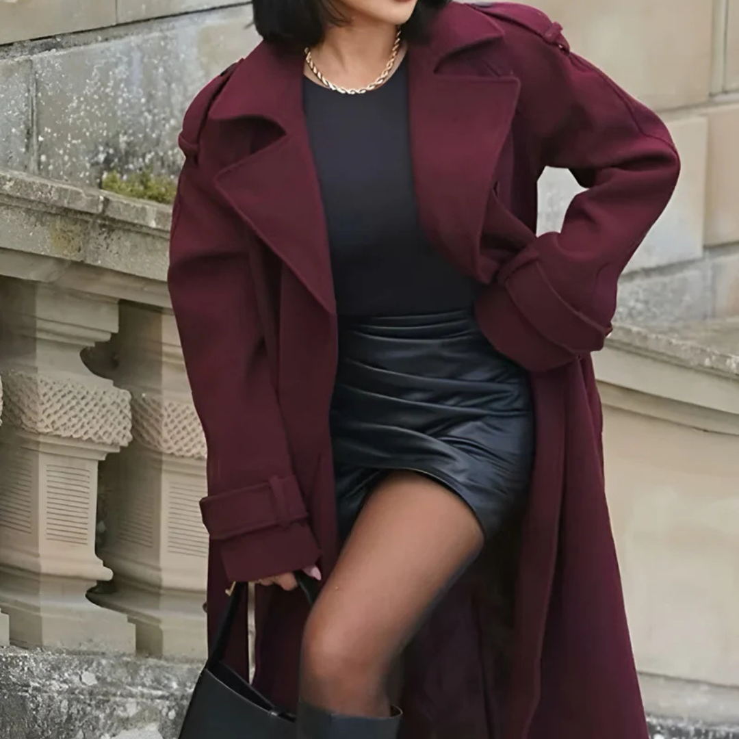 Merone™ – Manteau Classique Élégant Bordeaux