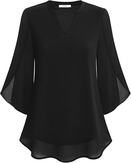 Petra – Blouse en Chiffon A-ligne