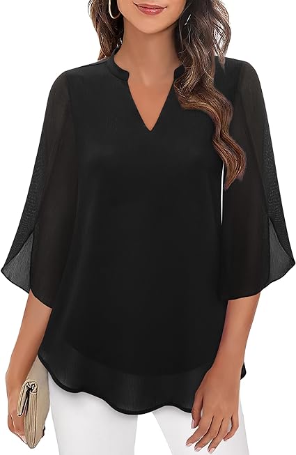 Petra – Blouse en Chiffon A-ligne