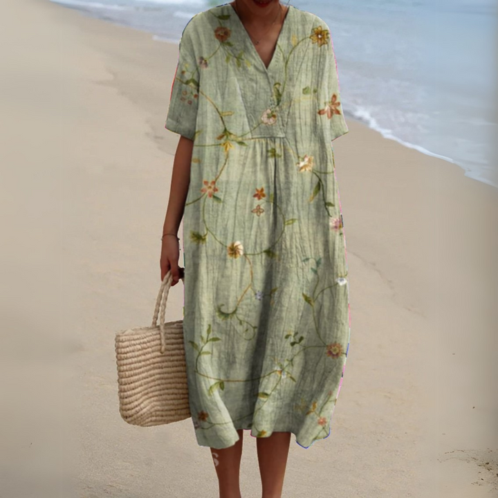 Audrey - Robe Fleurie Élégante