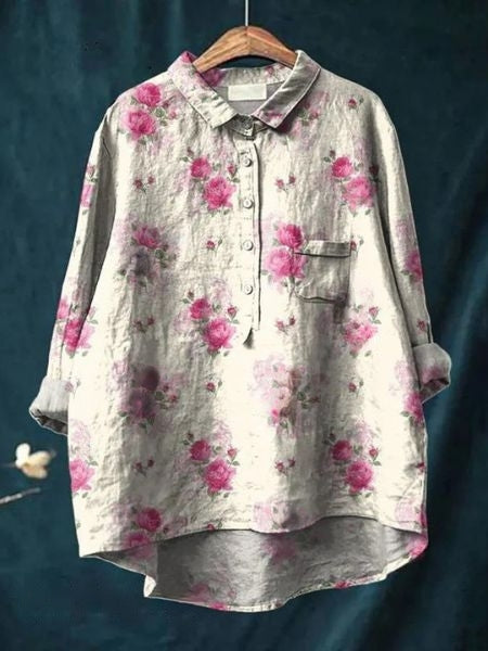 Lila - Blouse Florale Élégante