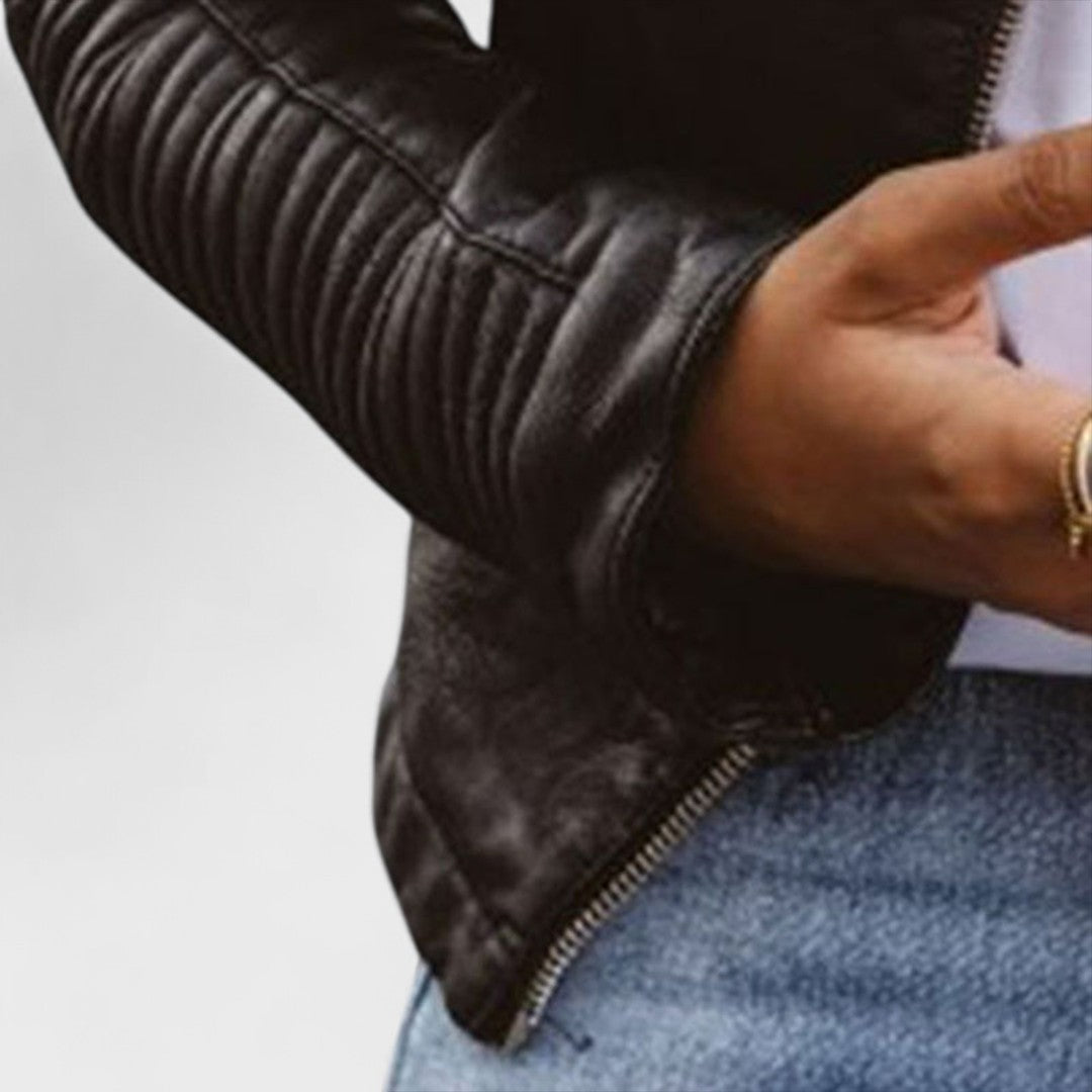 Veste en cuir élégante