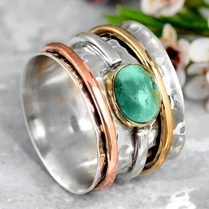 Coco - Bague vintage élégante en turquoise pour une expérience de bijoux sophistiquée