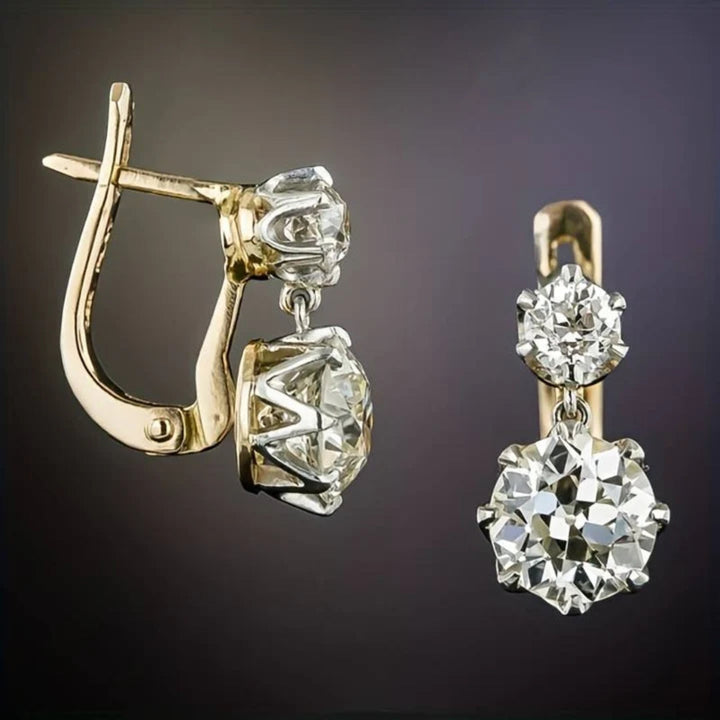 Radiance - Boucles d'oreilles Élégantes en or et zirconium pour une brillance éclatante