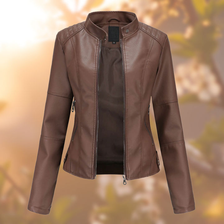 Veste en cuir style moderne