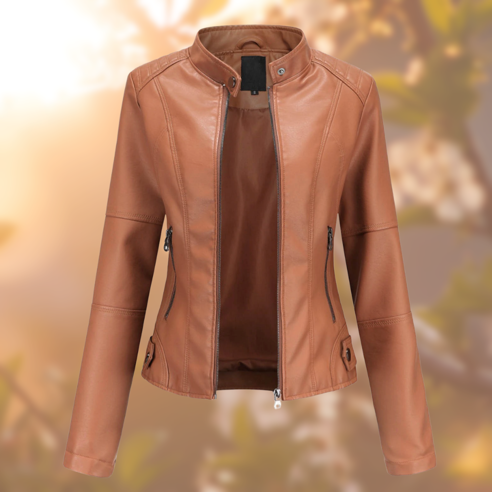 Veste en cuir style moderne