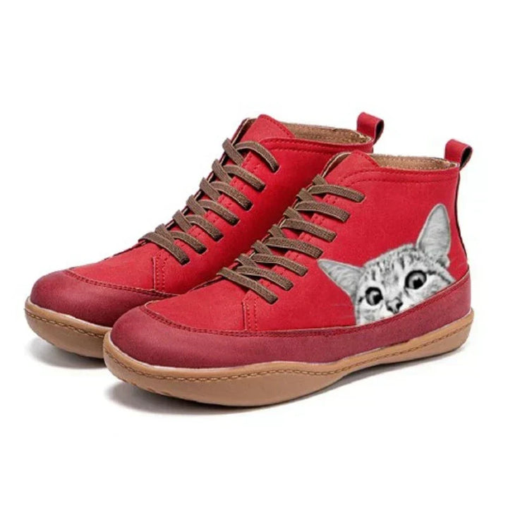Bottines en cuir pour les amoureux des chats