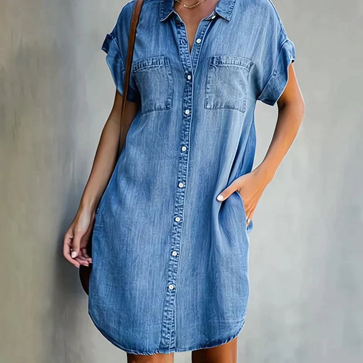 Aubree - Robe Décontractée En Denim