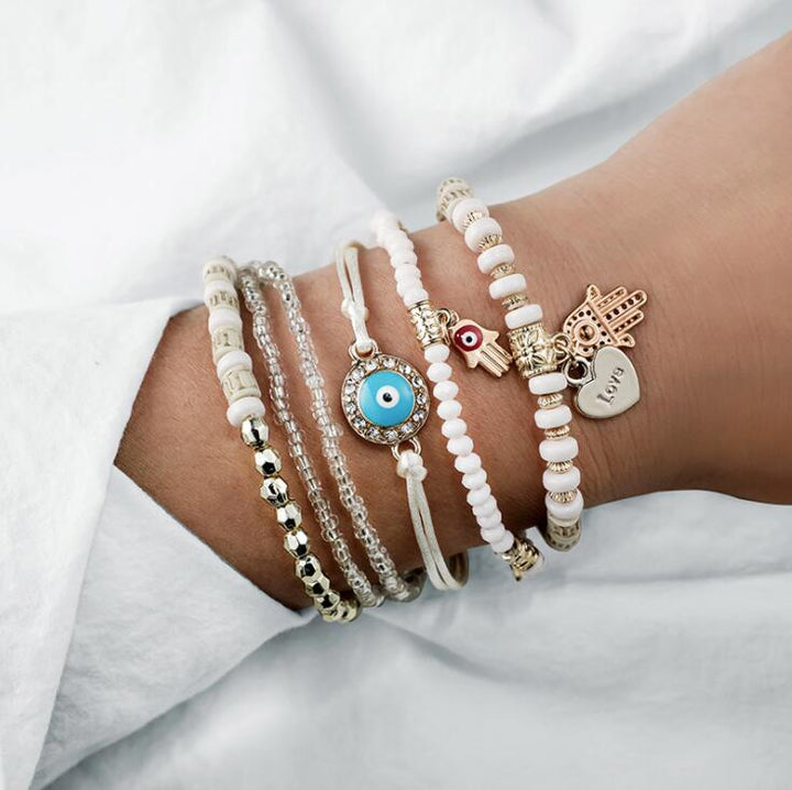 Lot de bracelets porte-bonheur Hamsa pour une protection et un style uniques