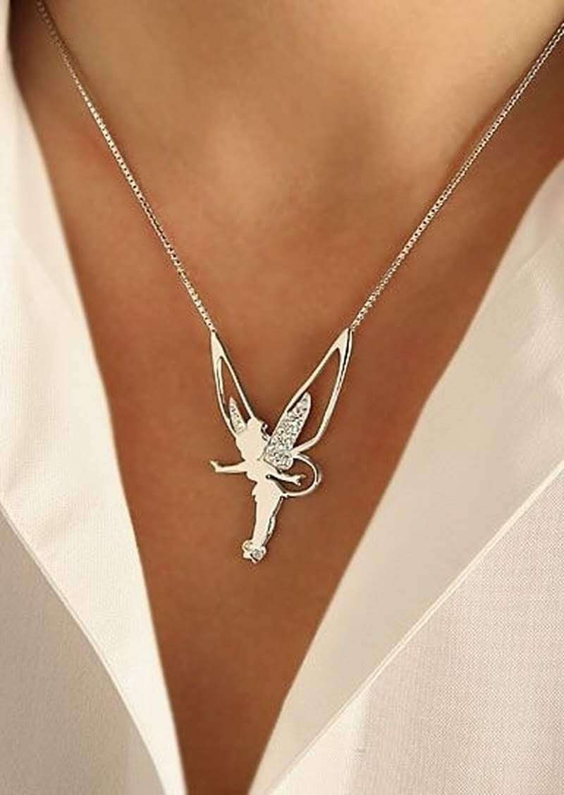 Collier Exclusif Fée Heureuse en Argent et Or – Élégance et Magie au Quotidien