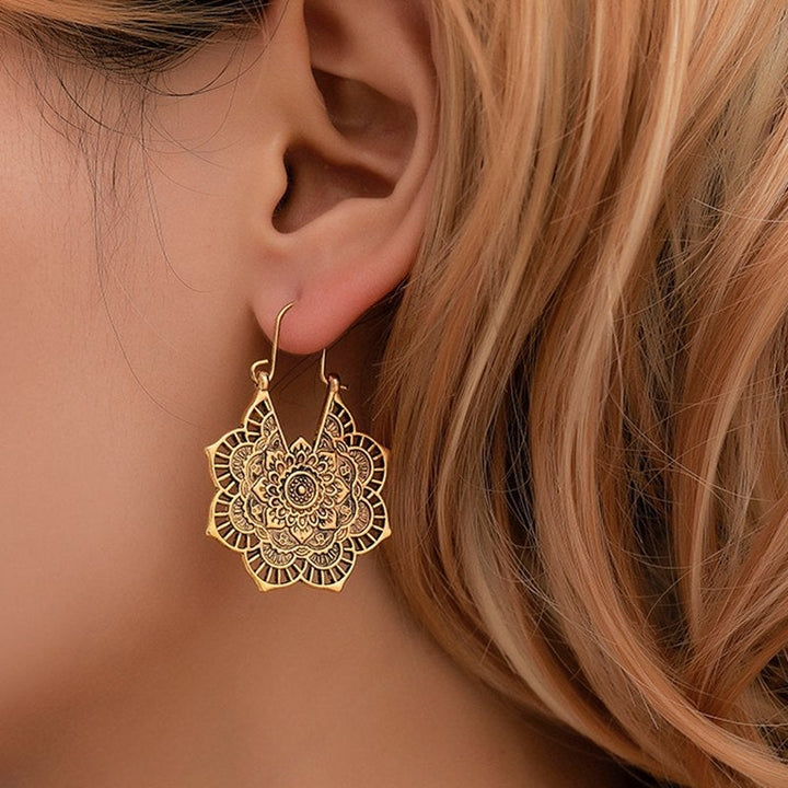Boucles d'oreilles Mandala Lotus