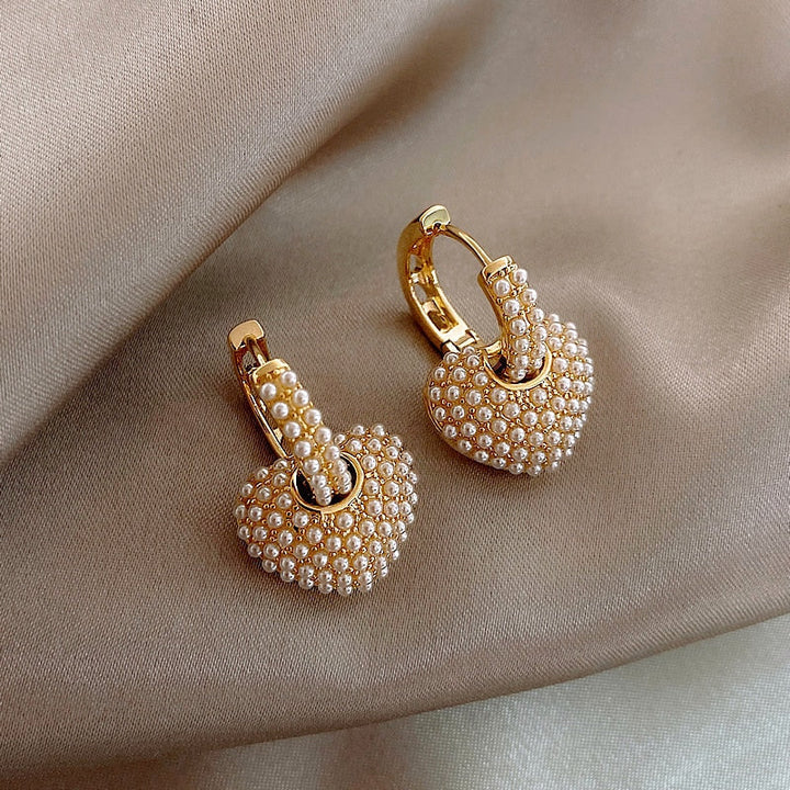 Boucles d'oreilles en perles de cœur Yuli – Cadeau de bijoux élégant et intemporel