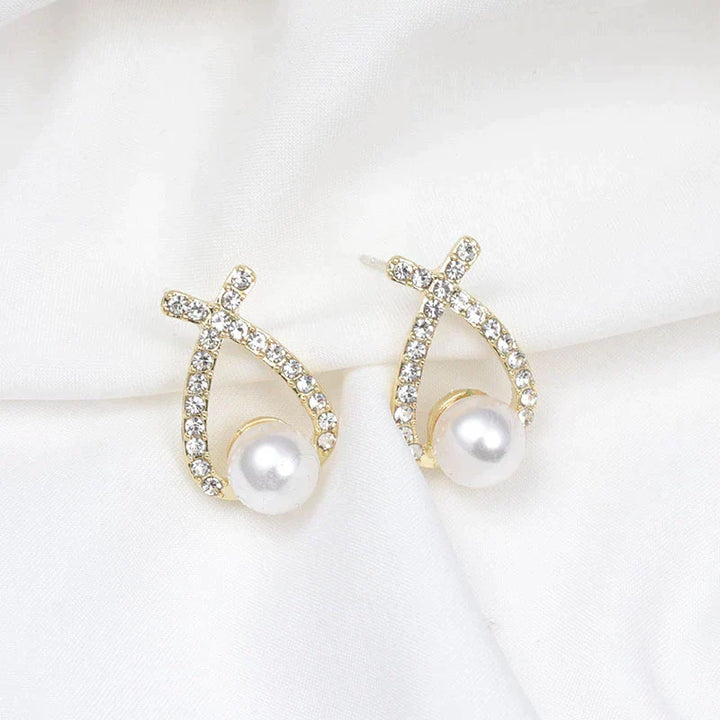 Boucles d'oreilles élégantes ornées de perles et de paillettes pour un look chic et sophistiqué