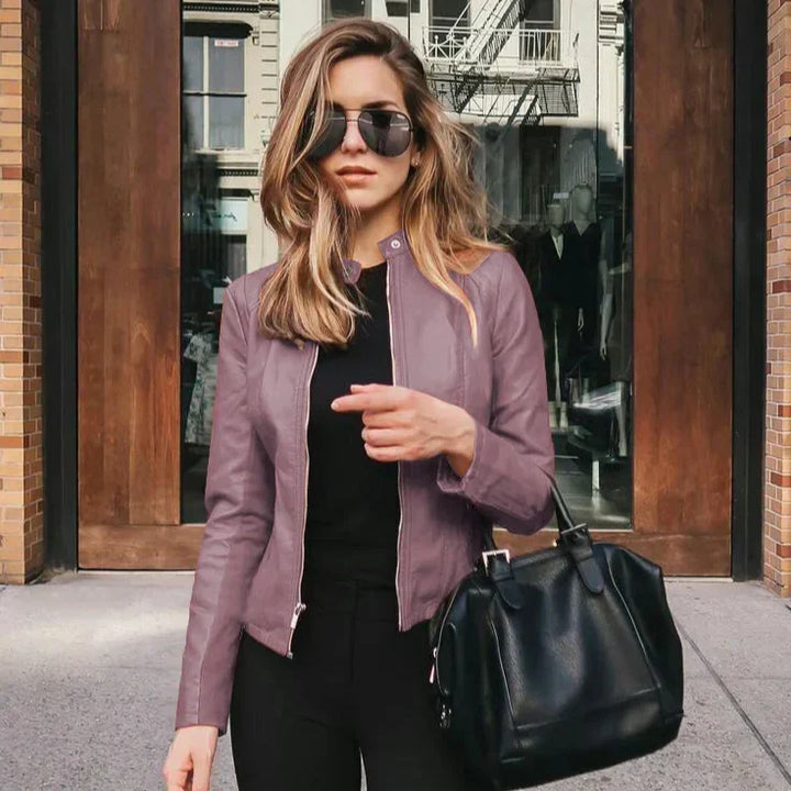 Veste polyvalente en cuir de qualité