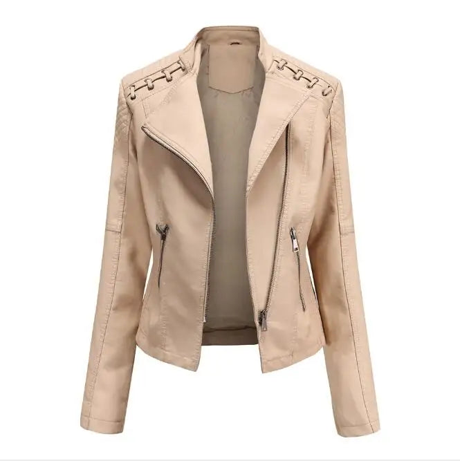 Veste classique en cuir souple