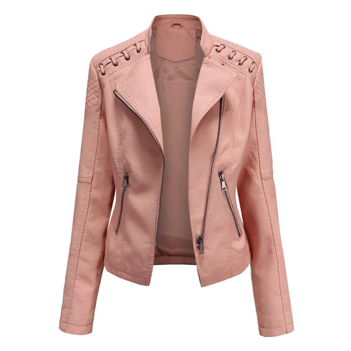 Veste classique en cuir souple