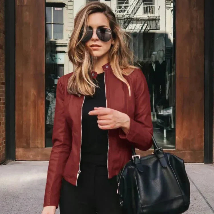 Veste polyvalente en cuir de qualité