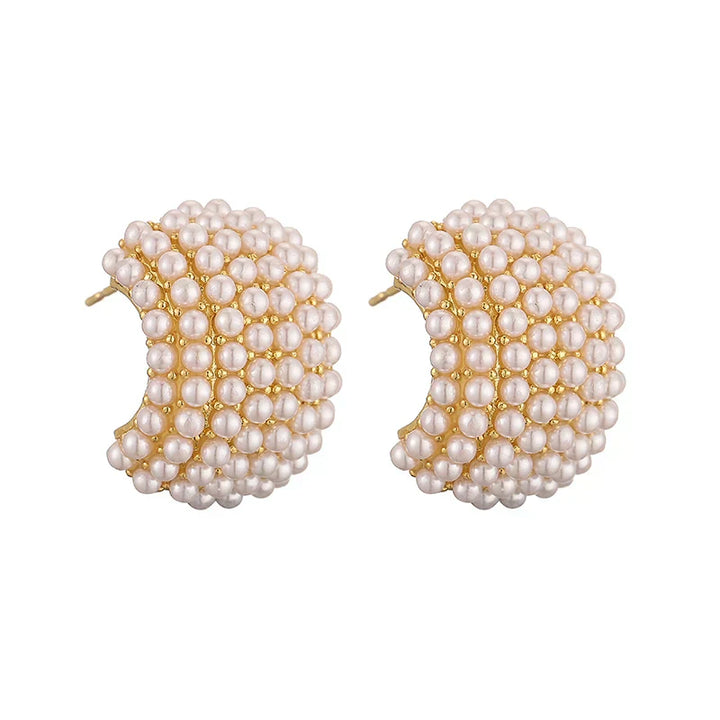 Boucles d'oreilles élégantes classiques en perles pour un look intemporel