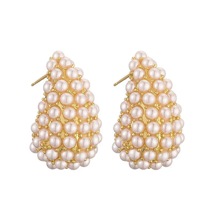Boucles d'oreilles élégantes classiques en perles pour un look intemporel