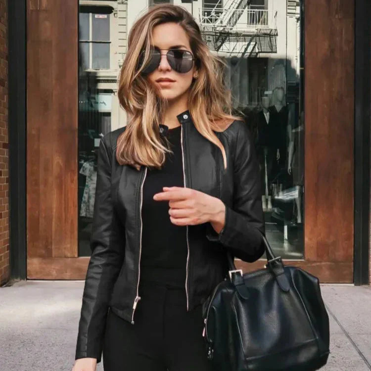 Veste polyvalente en cuir de qualité