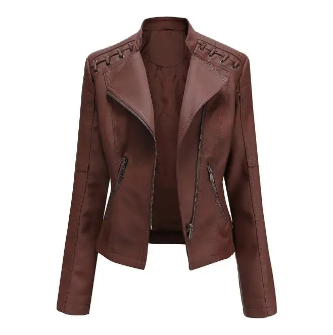 Veste classique en cuir souple