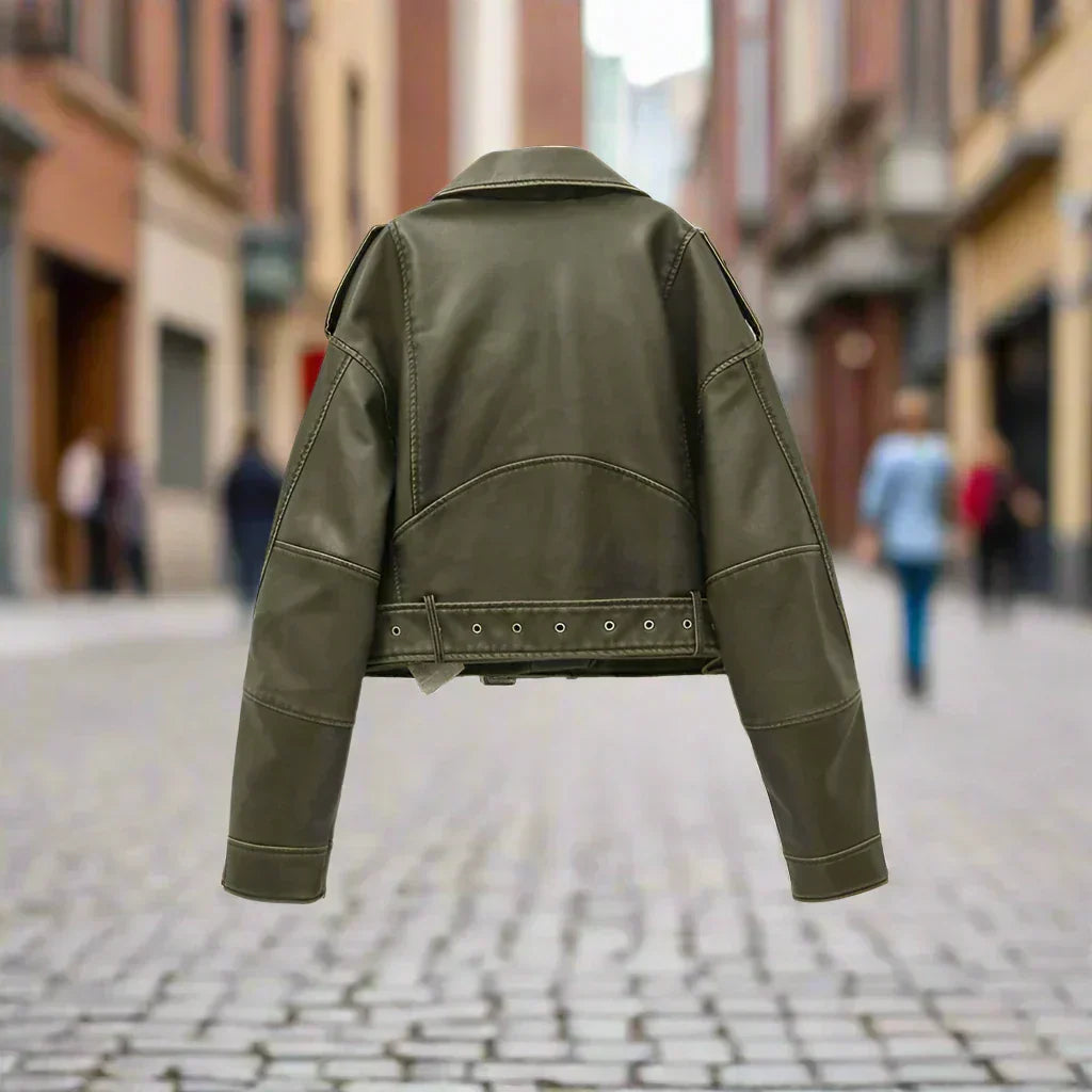 Veste polyvalente en cuir de qualité