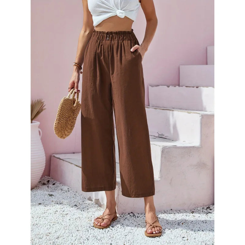 Soléa – Pantalon d’Été Lin-Coton