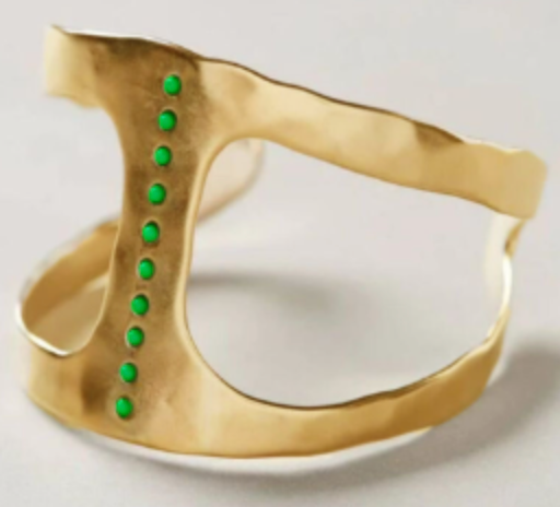 Bague Vintage Ouverte avec Pierres Turquoise Incrustées