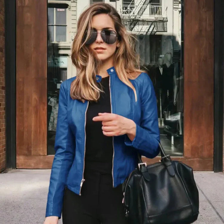 Veste polyvalente en cuir de qualité