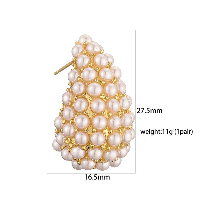 Boucles d'oreilles élégantes classiques en perles pour un look intemporel