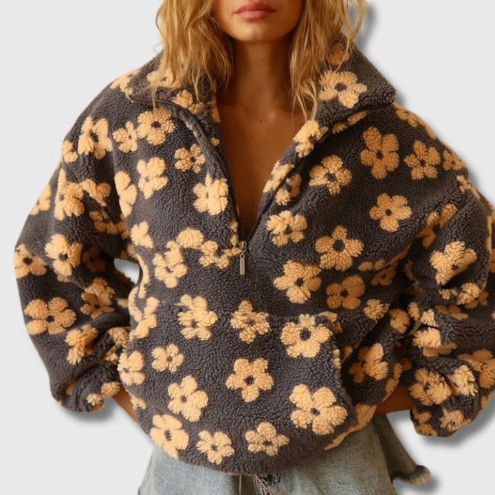 Sandra - Pull Sherpa d'inspiration bohème