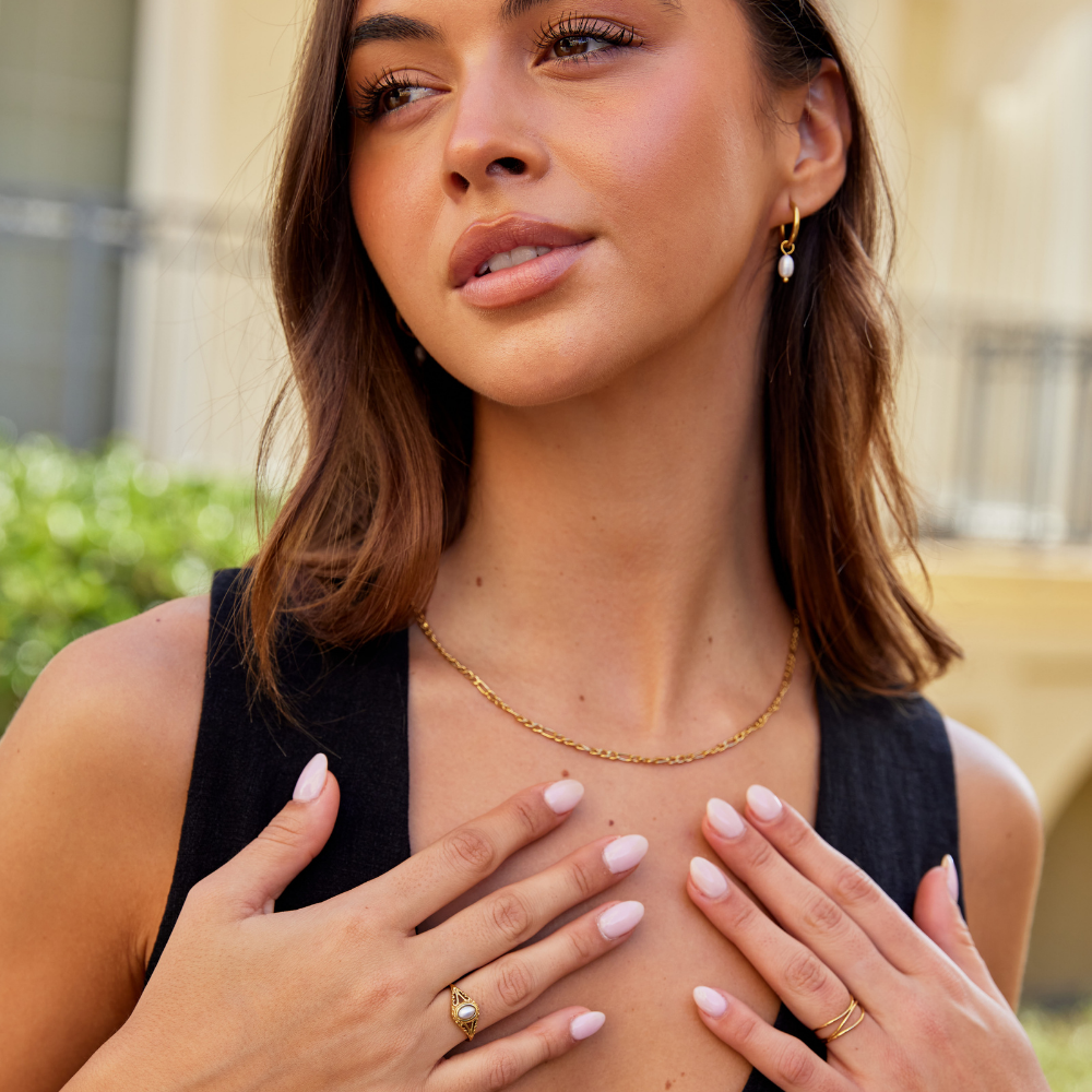 Bague Vintage Élégante avec Perles