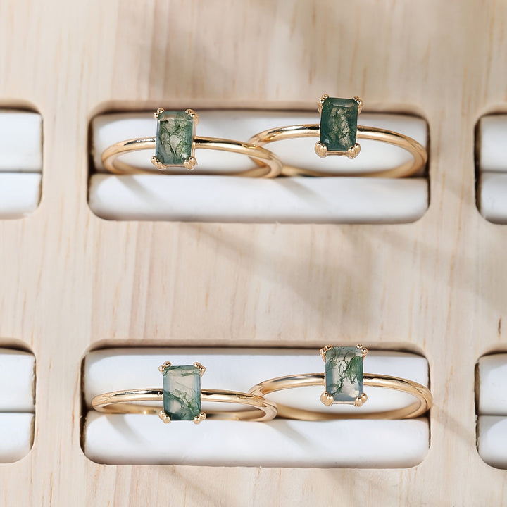 Bague en m³ocaht naturel