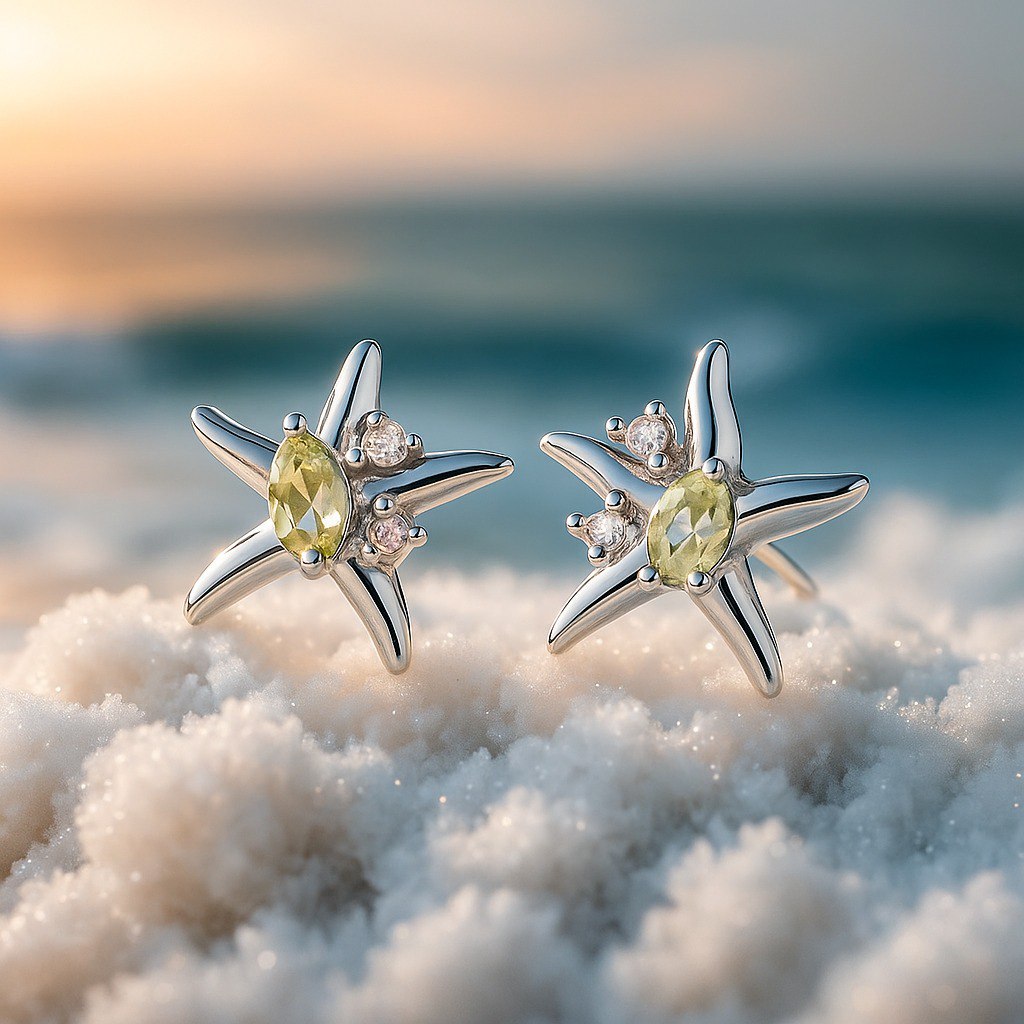 Coralia Élégants Boucles d'Oreilles Stella Marina - Bijoux Uniques pour un Look Coastline Wow