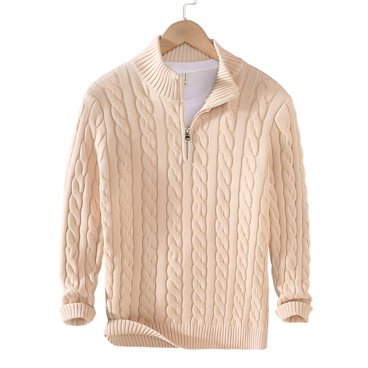 Anthony - Pull Torsadé Demi-Zip