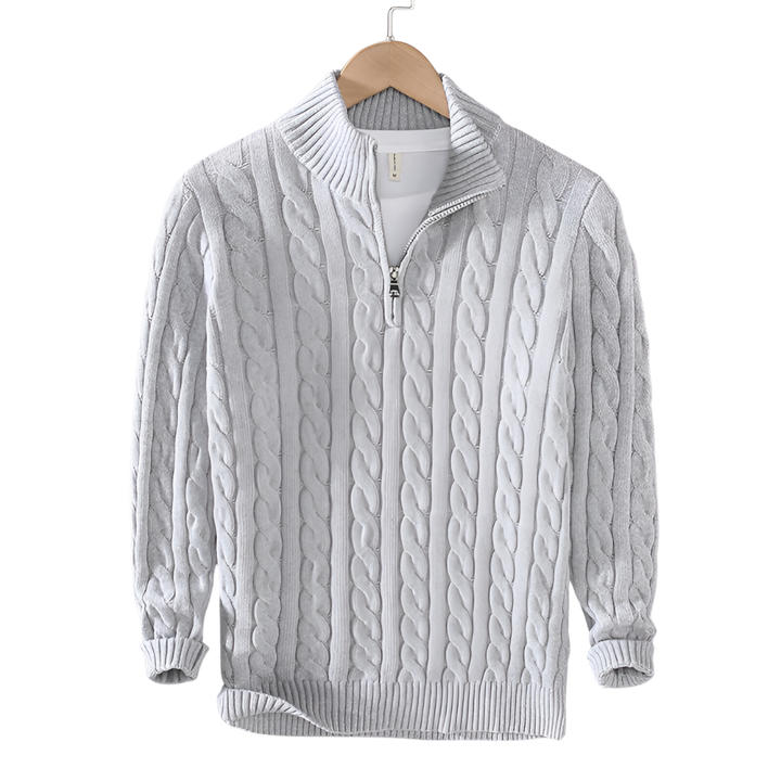 Anthony - Pull Torsadé Demi-Zip