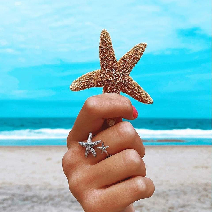 Bague Étoile de Mer Ajustable pour un Style Unique