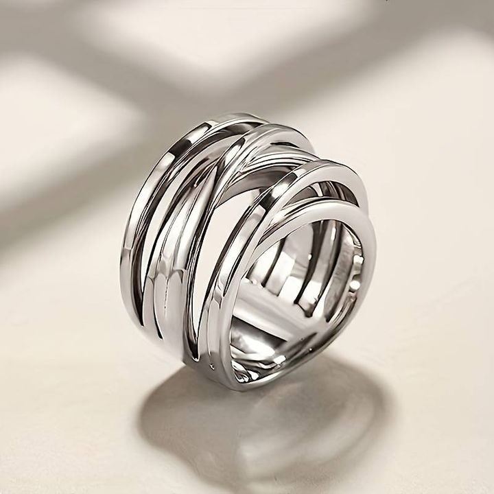 Б Шуззель Silver Bague Vintage à plusieurs couches