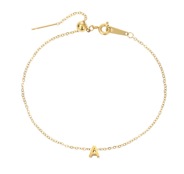 Bracelet initial Vita Signa - Personnalisé et bijou élégant pour toutes les occasions