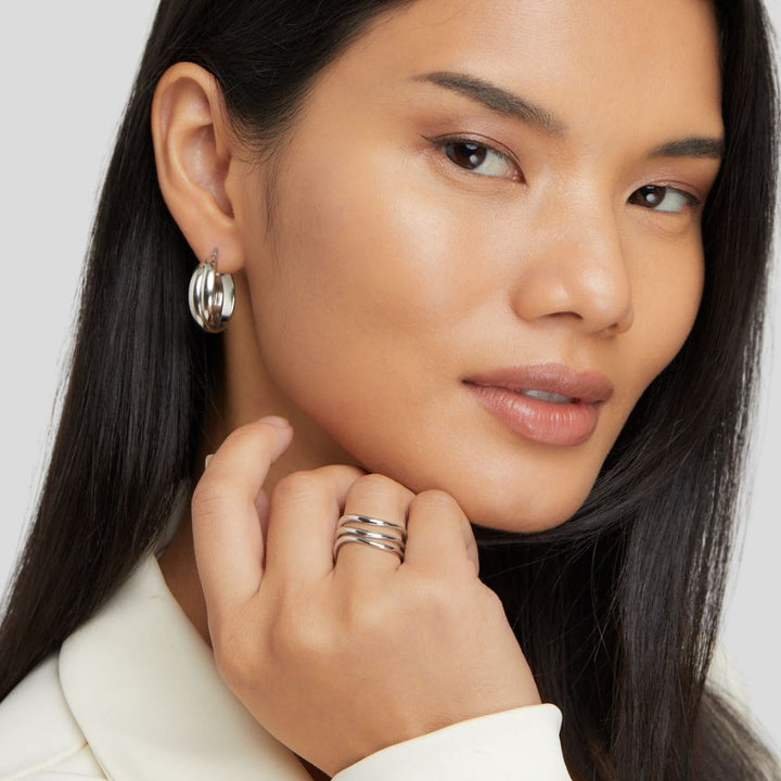 Bague Élévation en Argent Stratifié Kiya